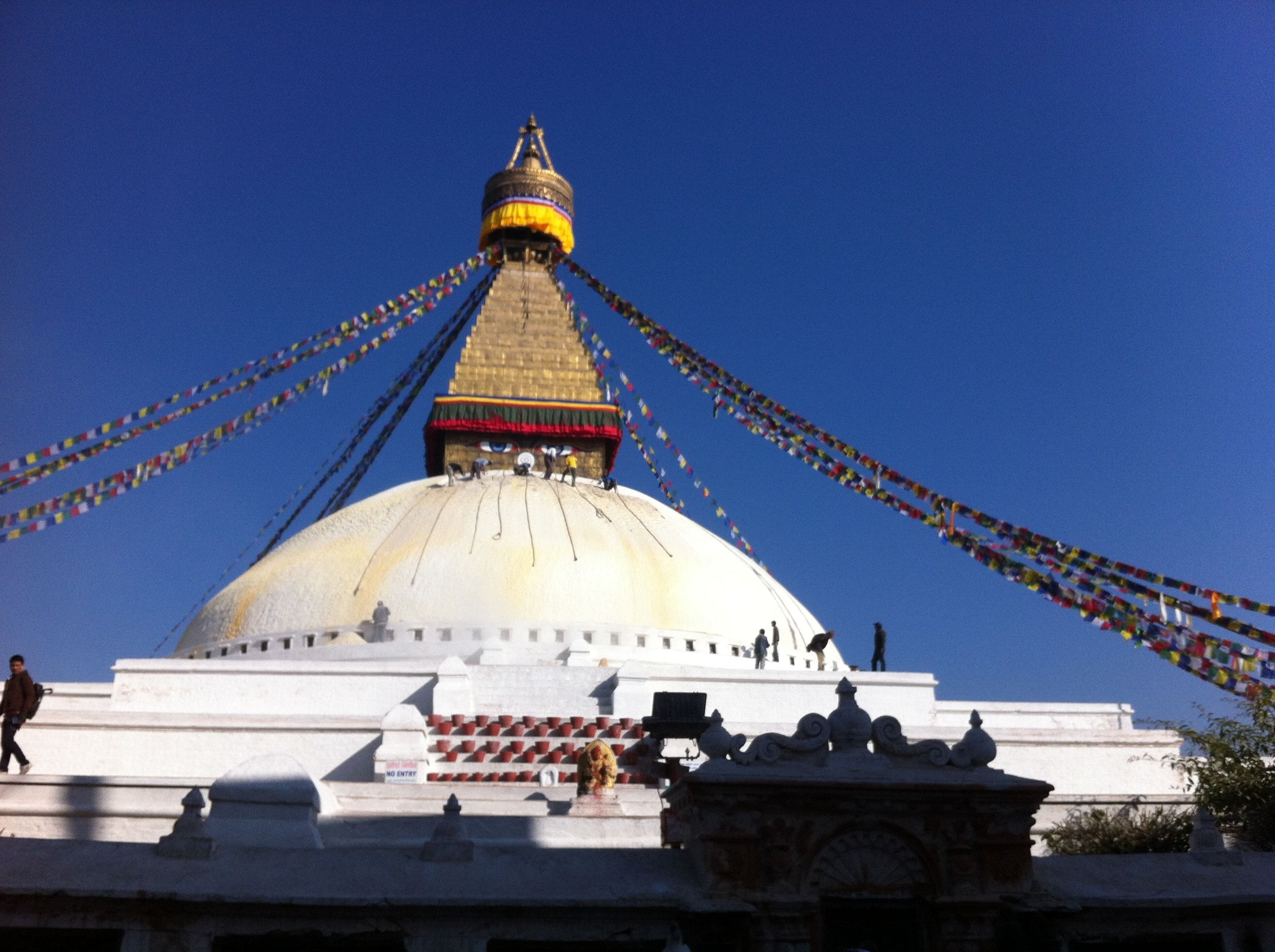 Cúpula de un templo budista en Nepal.