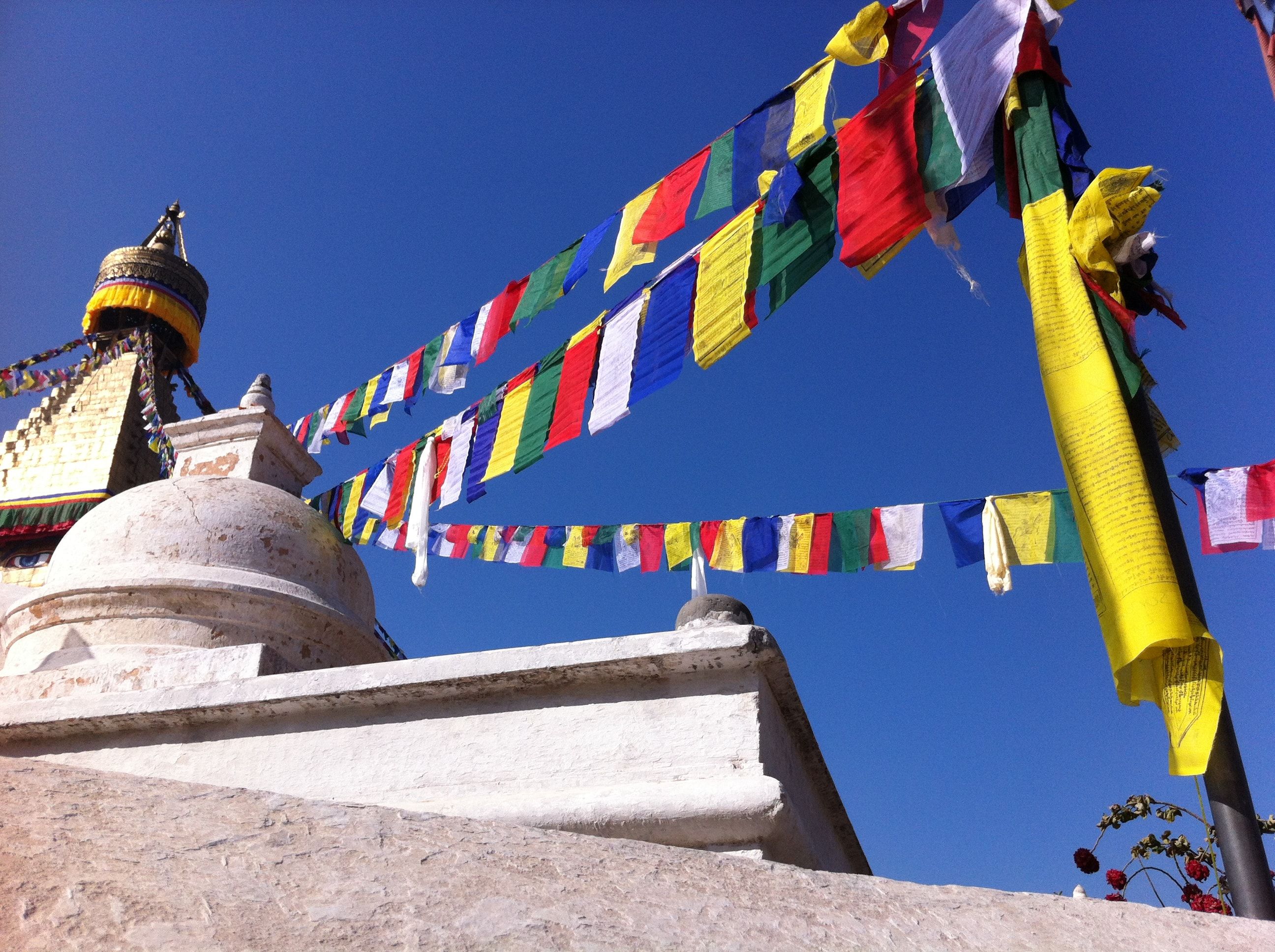 Viajar a Nepal: Cúpula de un templo budista.